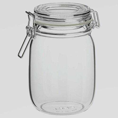 Изображение товара KORKEN Банка с крышкой икеа, прозрачное стекло 1 л (30372452)