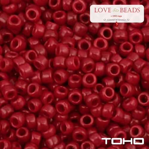 Бисер тоно японский круглый 15/0 10гр. цвет № tr-15-45, Красный перец