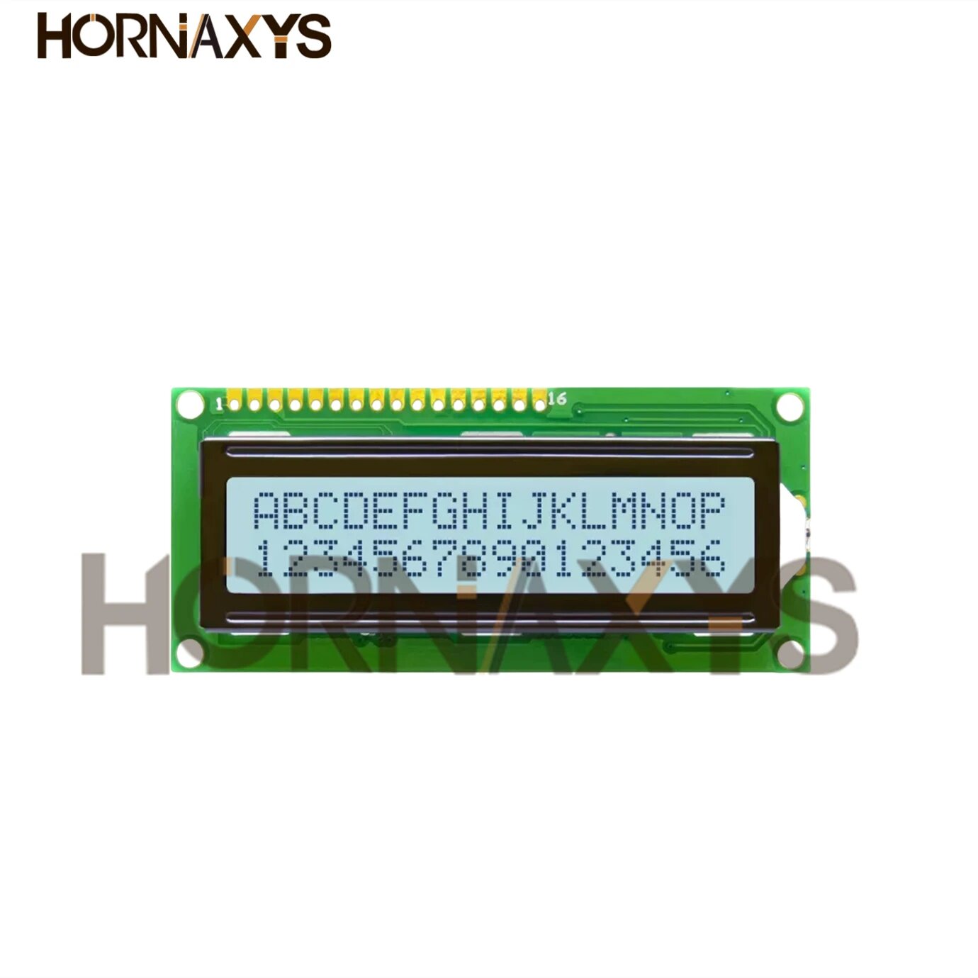 ЖК-модуль HORNAXYS LCD1602 I2C 16x2 сине-жёлто-зелёный LCD1602 White
