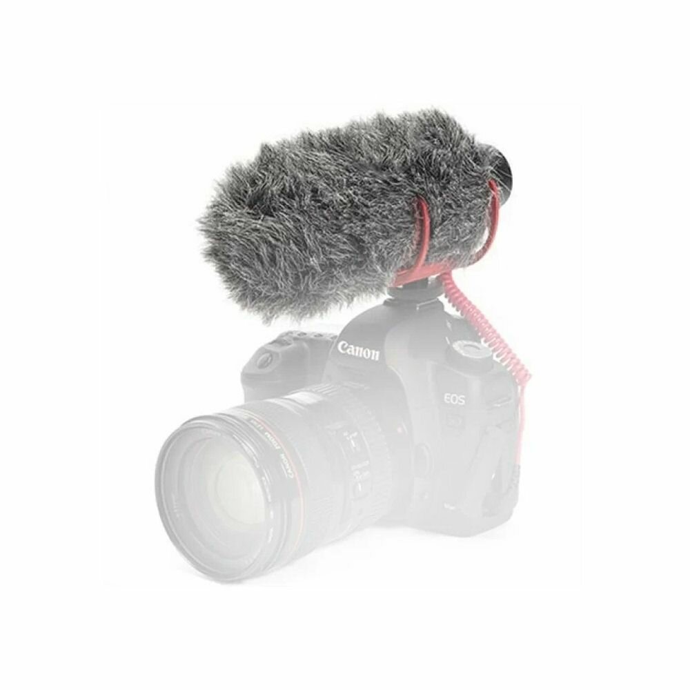 Ветрозащита Меховая для Микрофона RODE VideoMic GO D 25-35мм/L 160мм