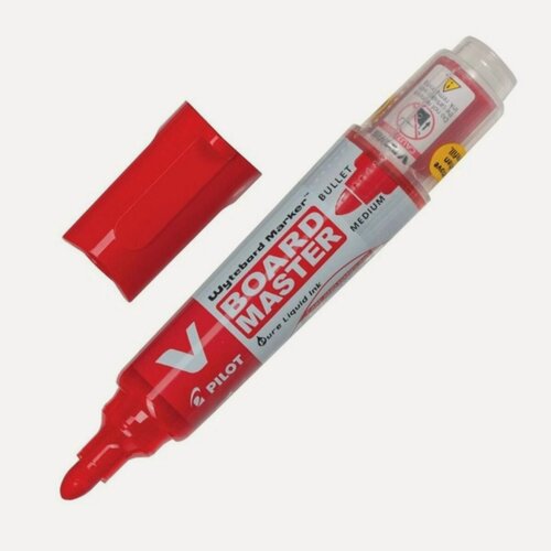 Изображение товара Маркер для досок Pilot Board Master (круглый наконечник, 1-4мм, красный) (WBMA-VBM-M-BG-R), 100шт.