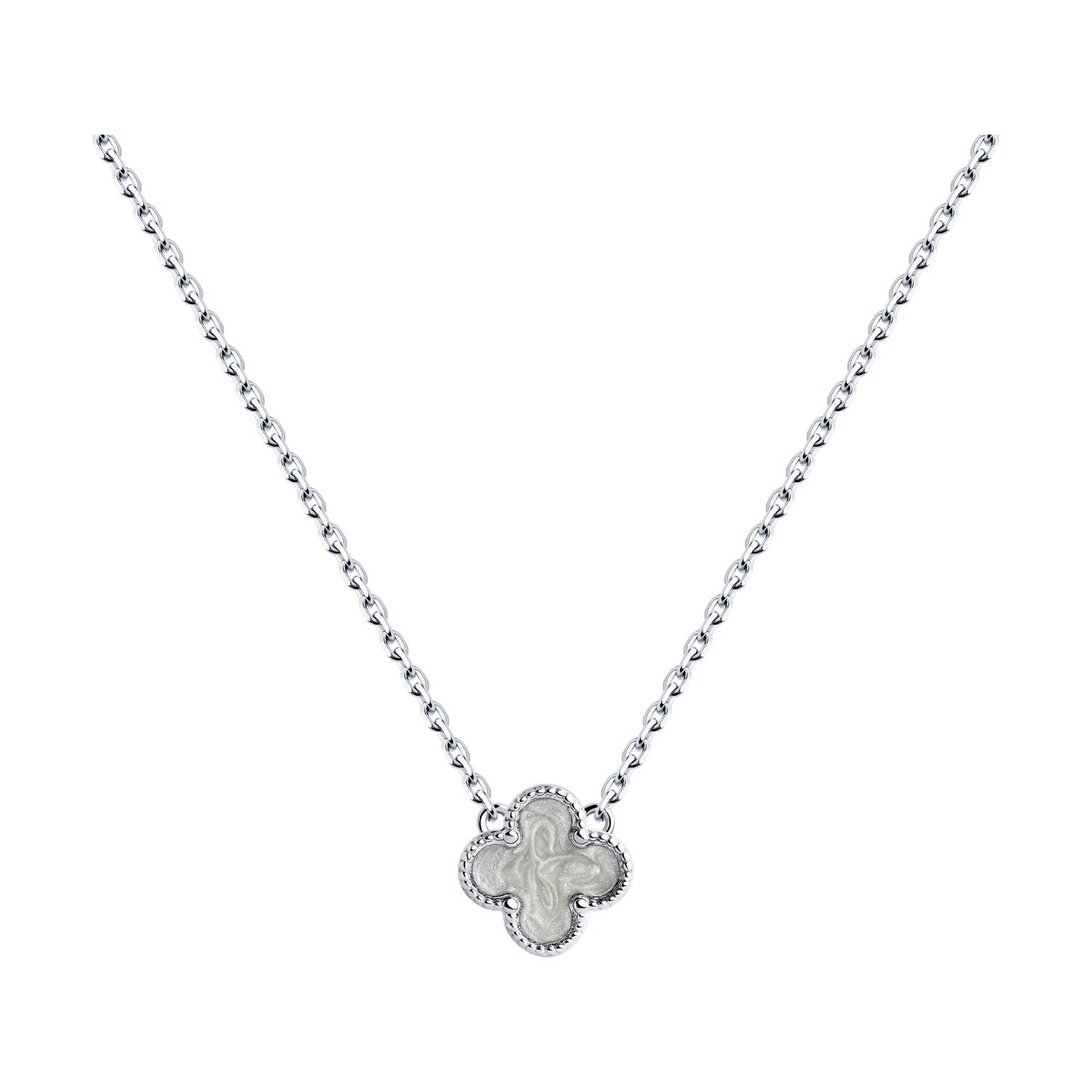 Колье Diamant online, серебро, 925 проба, родирование, эмаль
