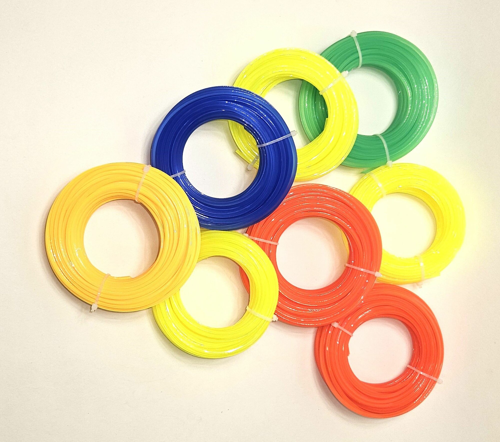 Леска для триммера, форма сечения звезда, 2,4 мм, длина 75 м