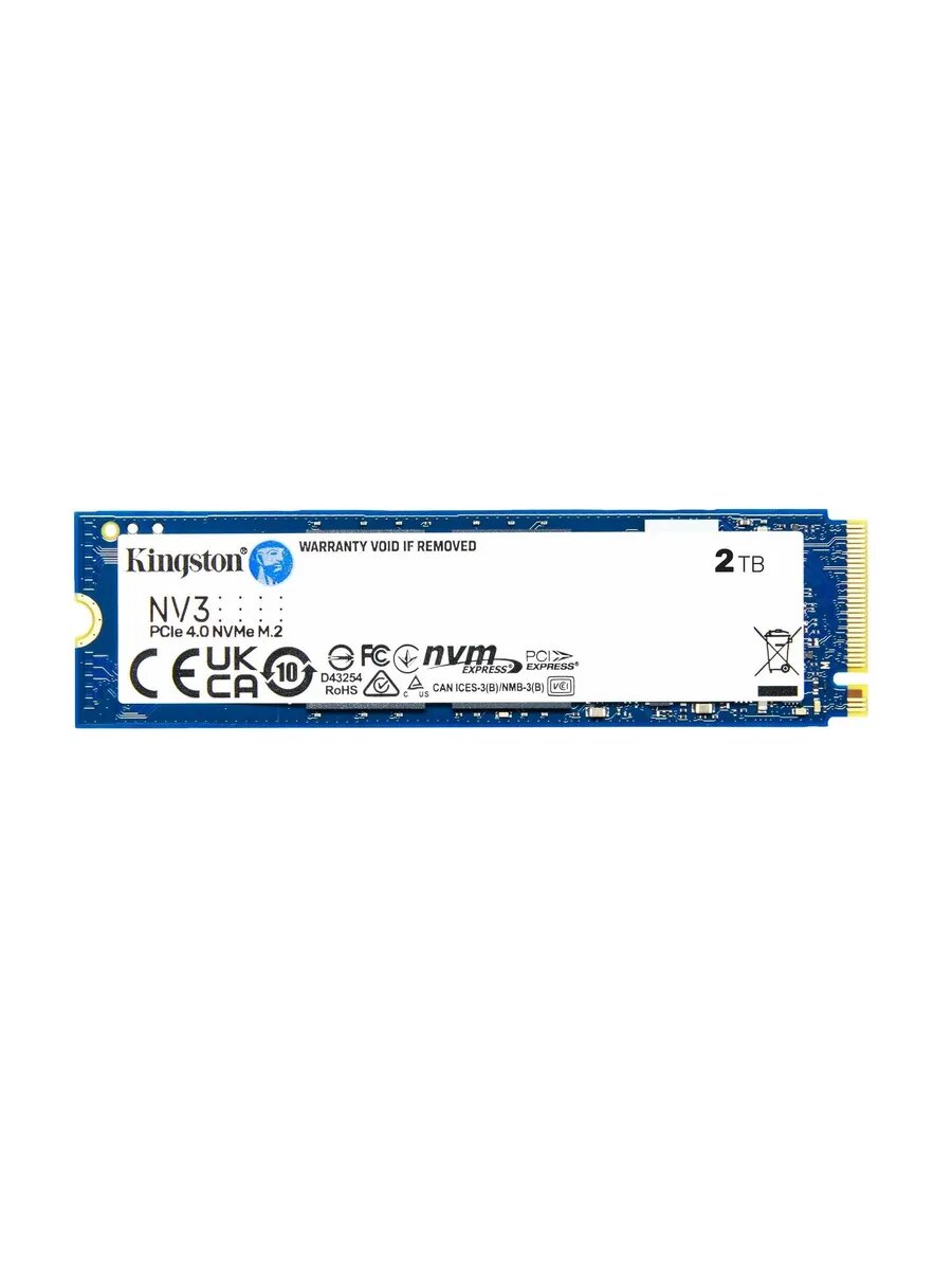 Накопитель SSD Kingston PCIe 4.0 x4 2TB SNV3S/2000G NV3 M.2 2280