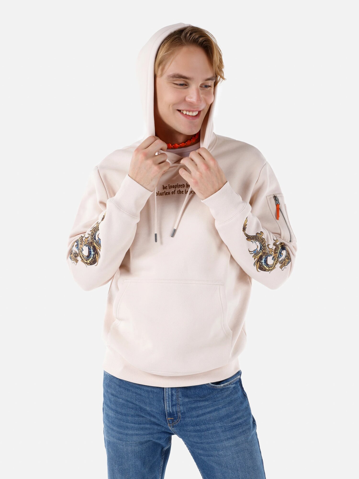 Толстовка COLIN'S Regular Fit, размер S, , бежевый