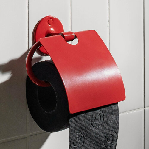 Изображение товара Держатель для туалетной бумаги с крышкой Trud Moroshka цвет Красный