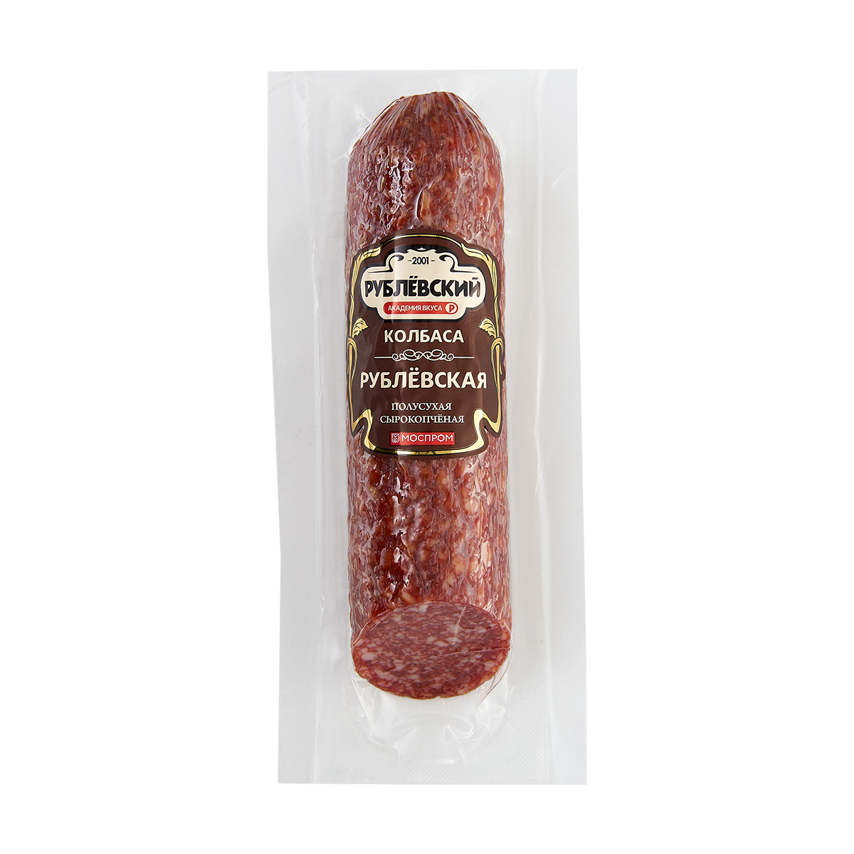 Колбаса Рублёвский "Рублёвская", сырокопчёная, вакуумная упаковка, 270 г