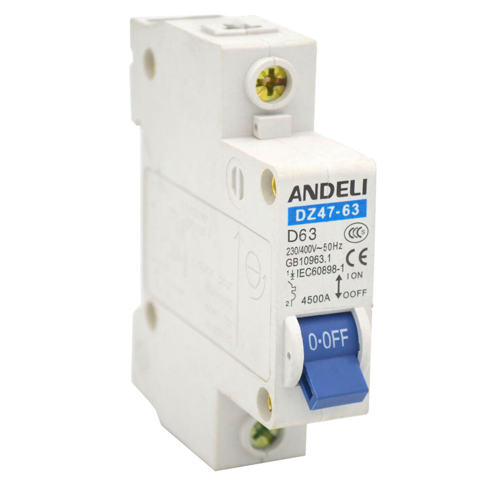Автоматический выключатель DZ47-63/1P 20A 4.5kA х-ка C (ANDELI) Andeli - ADL01-065