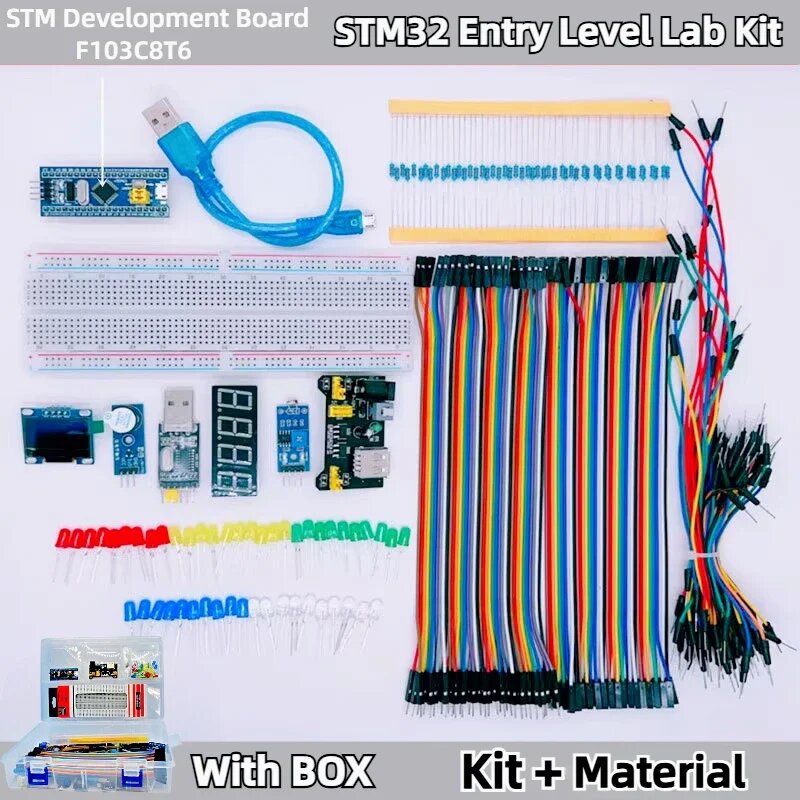 Стартовый комплект макетной платы STM32. Усовершенствованный комплект STM32F103C8T6. Минимальная системная плата. Вводящая больше, чем десять типов. Набор, Kit B — фото 1