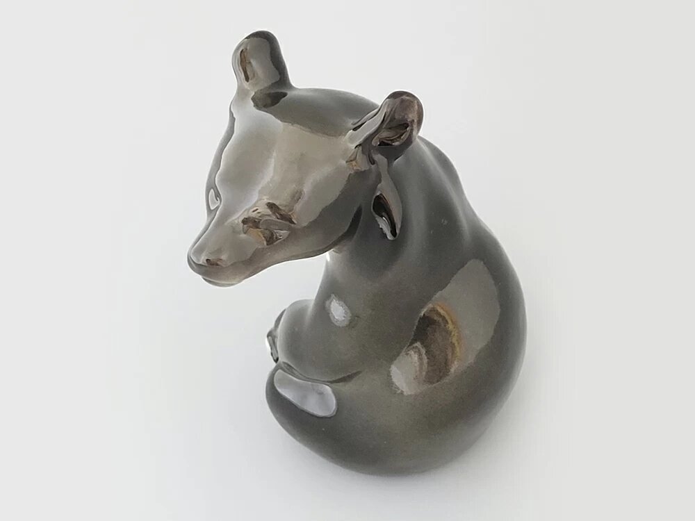 Фарфоровая статуэтка, "Медведь Гималайский, Императорский фарфоровый завод, 13.4 см