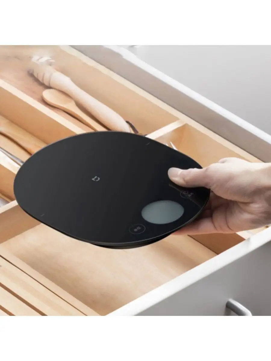 Изображение Xiaomi Кухонные весы Mijia X137 черные, электронные, 3 кг макс. вес, стеклянная платформа, точность 0.1 г. CN