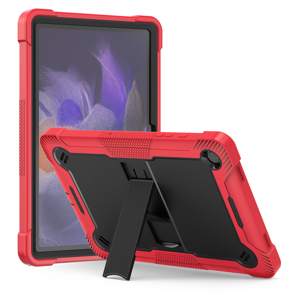 Противоударный чехол-пенал MyPads для планшета Samsung Galaxy Tab A9 8.7, из усиленного пластика, с силиконовой защитой по краям. Черный — фото 1
