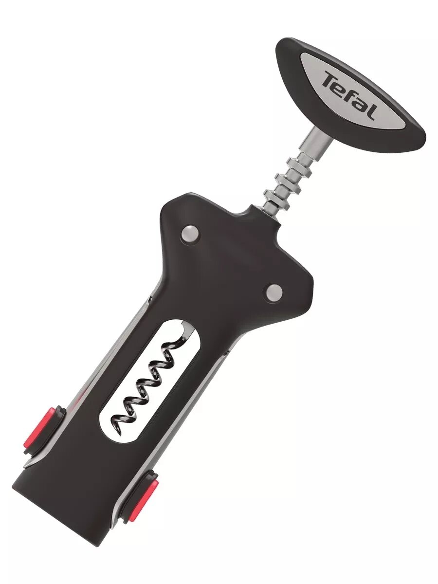 Штопор Tefal "Ingenio" K2073414, двухрычажный, сталь и пластик, 23 см — фото 1