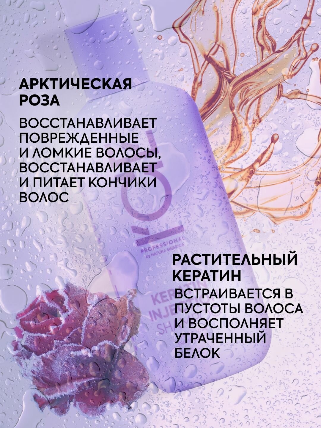Обзор: ICE Professional KERATIN INJECTION Профессиональный шампунь для волос восстанавливающий с кератином 400 мл