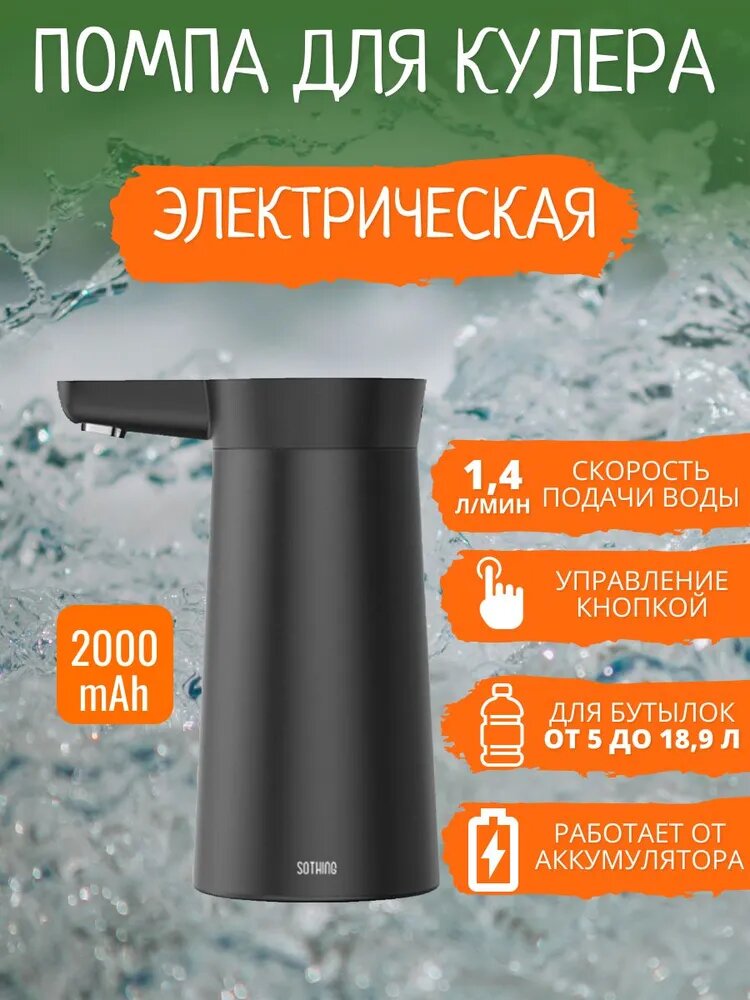 Помпа для кулера Xiaomi встроенный аккумулятор, 2000Мач, мокрый асфальт