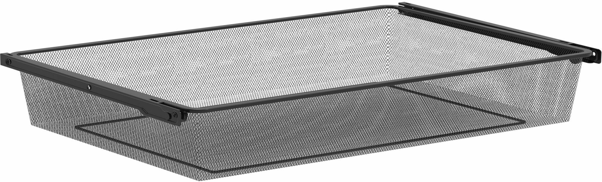 Корзина выдвижная для шкафа Лион 76.8x14.4x48 см цвет черный