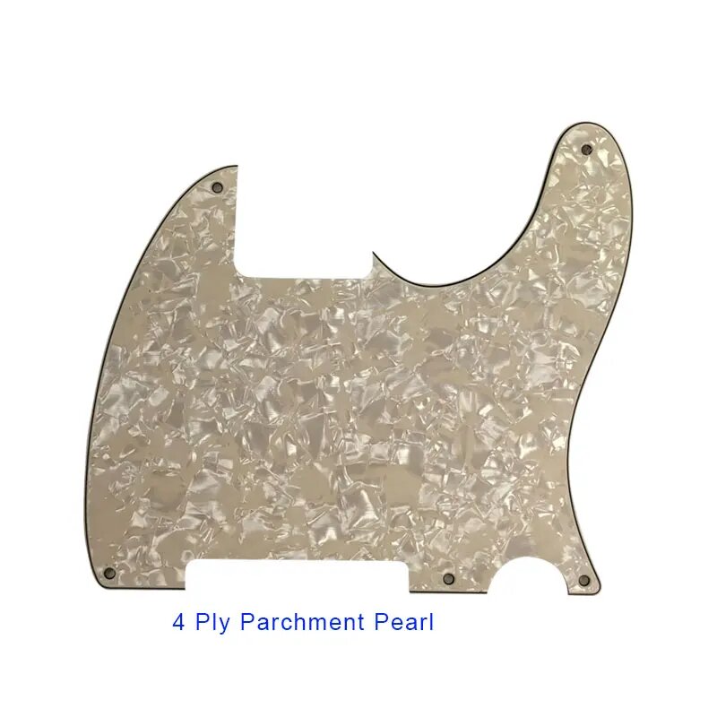 Pleroo 52' Tele Blank Guitar Pickguard 4Ply Parchment Pearl