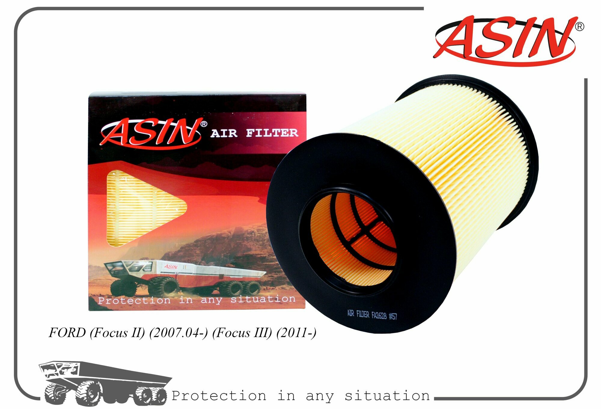 Фильтр воздушный для Форд Фокус 2, 3 ASIN. FA2628 ASIN