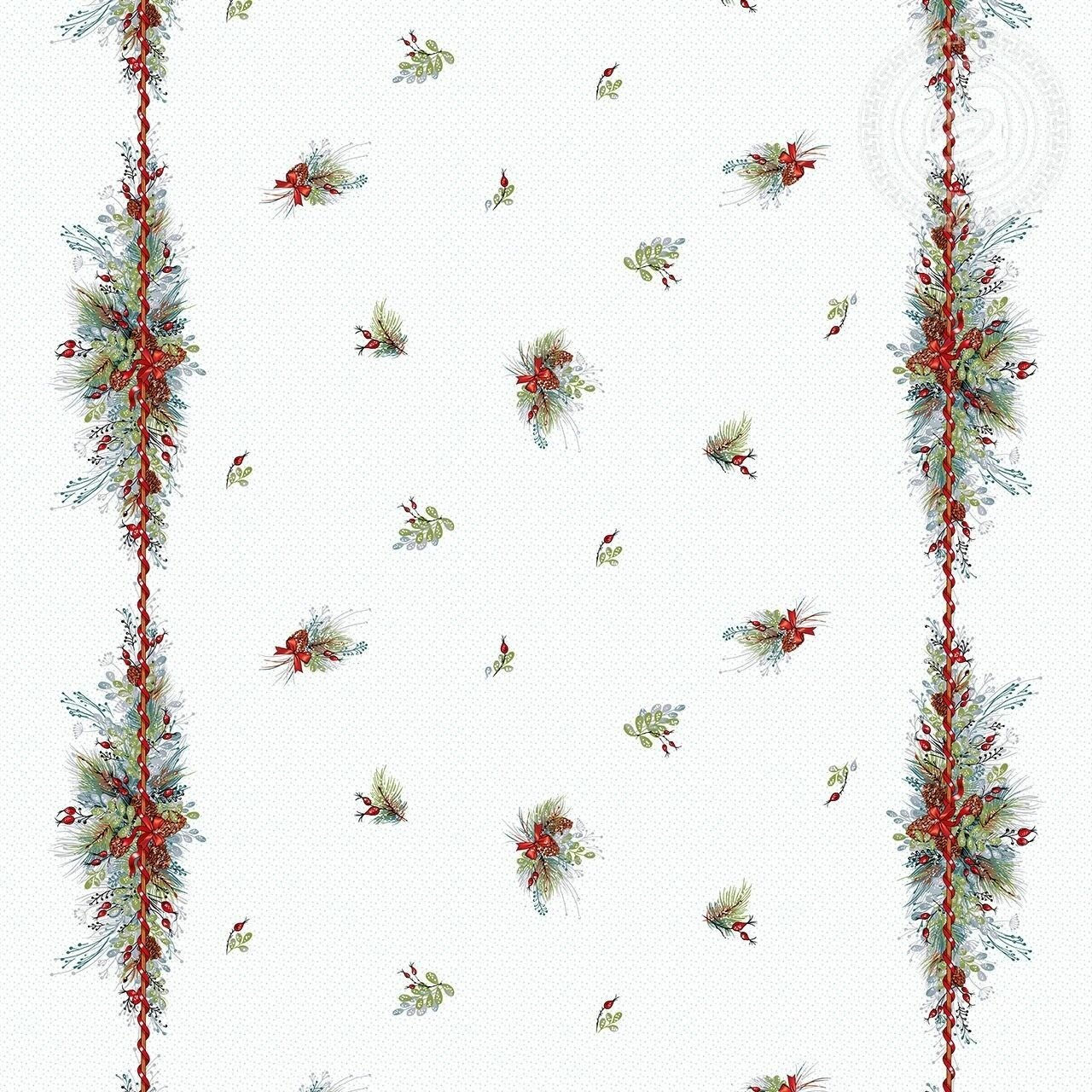 Ткань рогожка 1м для шитья и рукоделия антураж