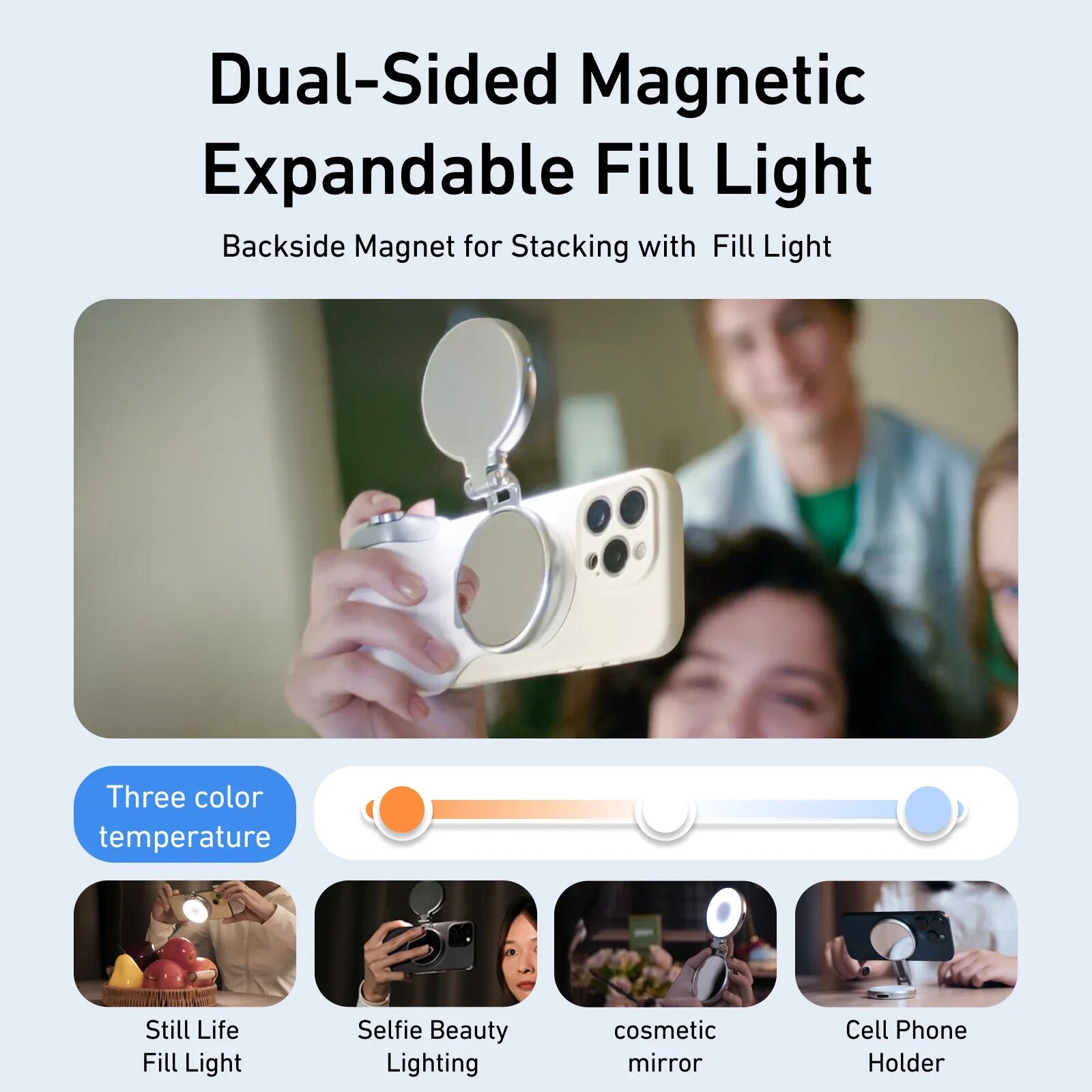 Магнитная ручка для смартфона Telesin Fun Shot P1-MP-10 с аккумулято — фото 1