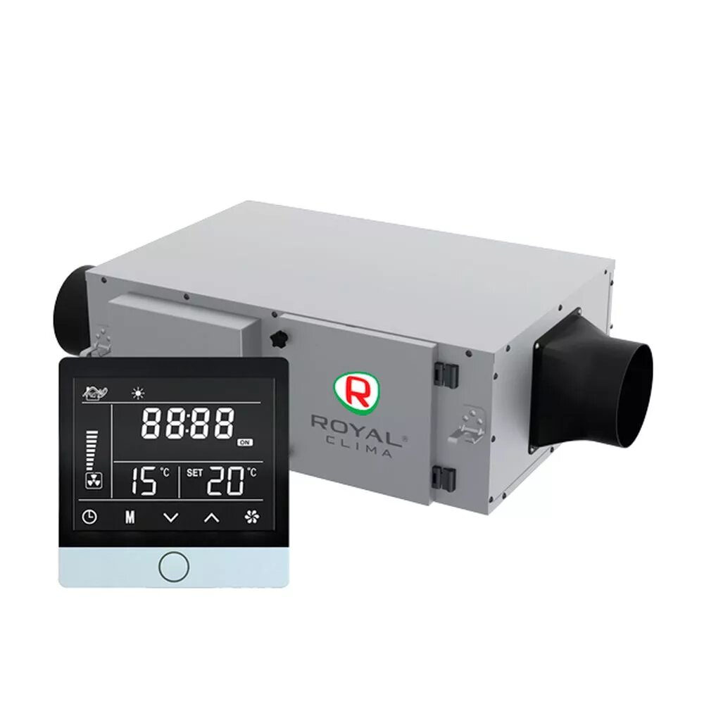 Компактные приточные установки ROYAL Clima VENTO RCV-900 LUX + EH-2800 (1-фазный)