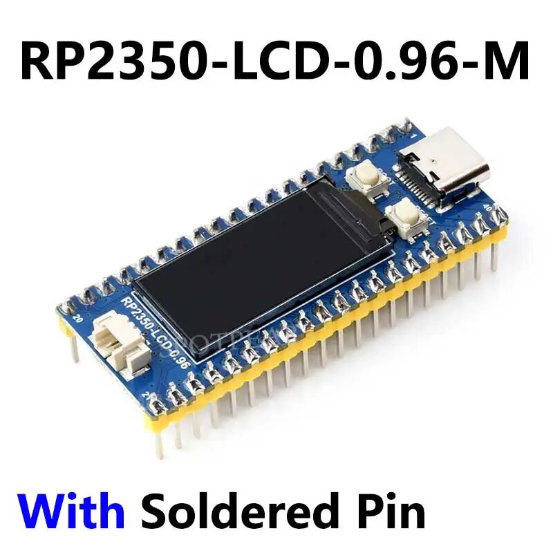 Raspberry Pi Pico 2 RP2350 с ЖК-дисплеем 0,96 дюйма, экраном 0,96 дюйма, встроенным экраном 160 × 80 RP2350A waveshare RP2350-LCD-0,96, RP2350-LCD-0.96-M