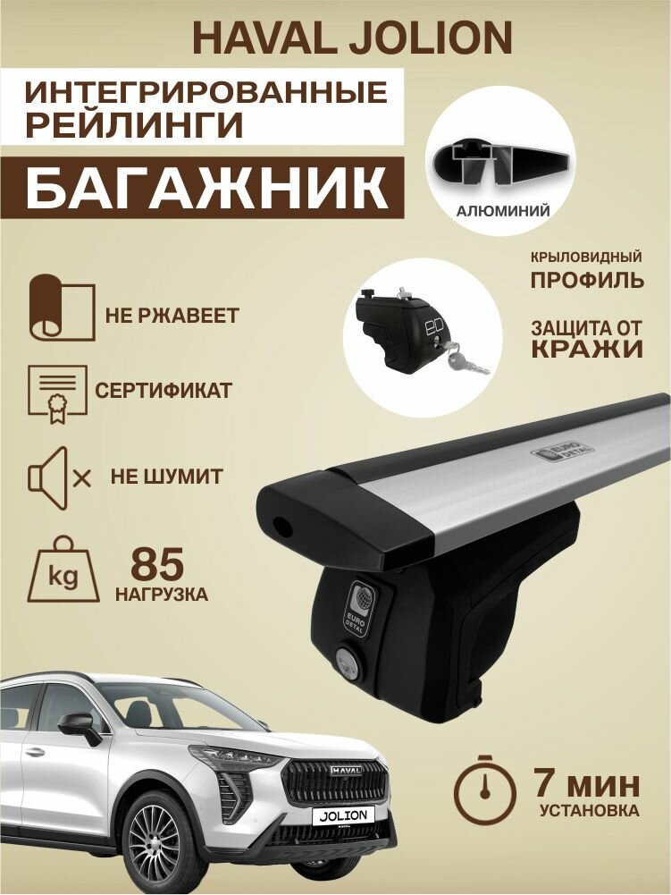 Багажник на крышу хавал Джолион/ HAVAL Jolion интегрированные рейлинги крыло