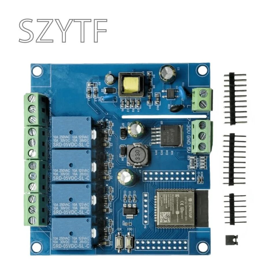 ESP32-WROOM-32E модуль реле, DC5-30V 4 channel