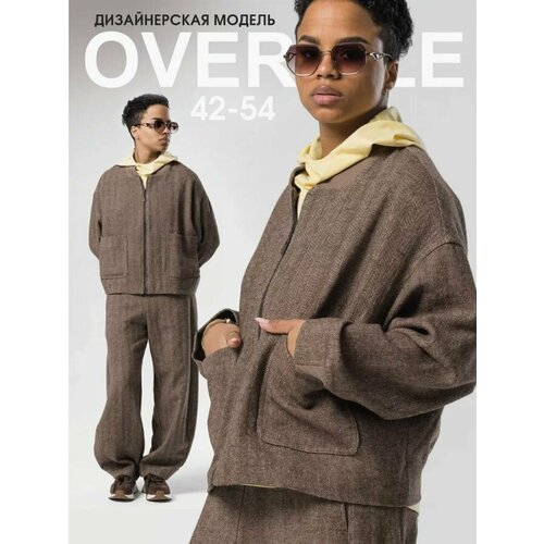 фото Бомбер lk urban dress, размер 42-54, коричневый