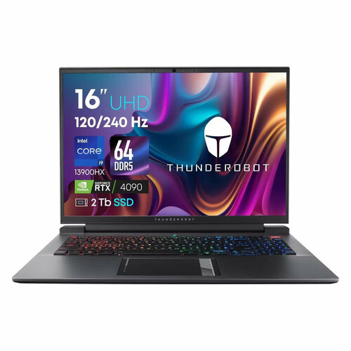 Игровой ноутбук Thunderobot Zero 16 Core i9-13900HX 24 ядер Nvidia GeForce RTX 4090 Laptop 64 GB DDR5 2048 GB SSD M2 IPS 120Hz Серый Windows 11 284999₽