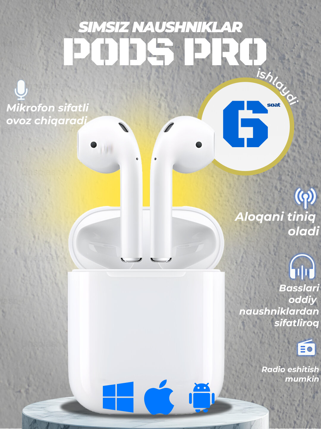 Беспроводные Bluetooth наушники Pods Рro, pods 3, pro5, max, M10, AIR 31, P9 — фото 1