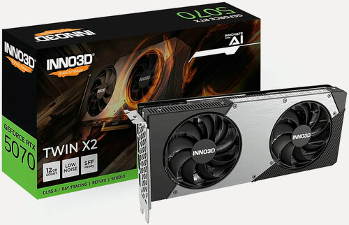Изображение товара Видеокарта INNO3D GeForce RTX 5070 TWIN X2 12GB (N50702-12D7-195064N)