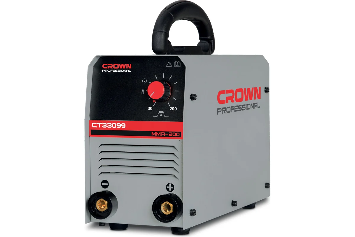 Сварочный аппарат CROWN CT33099 MMA-160, инверторный, диапазон сварочного тока от 30 до 160A
