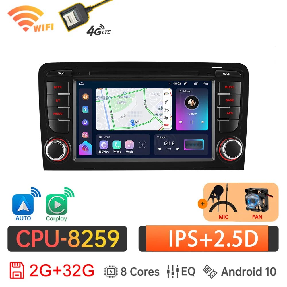 アクセサリー car play Fo r Audi A3 2013-2018 Wireless CarPlay