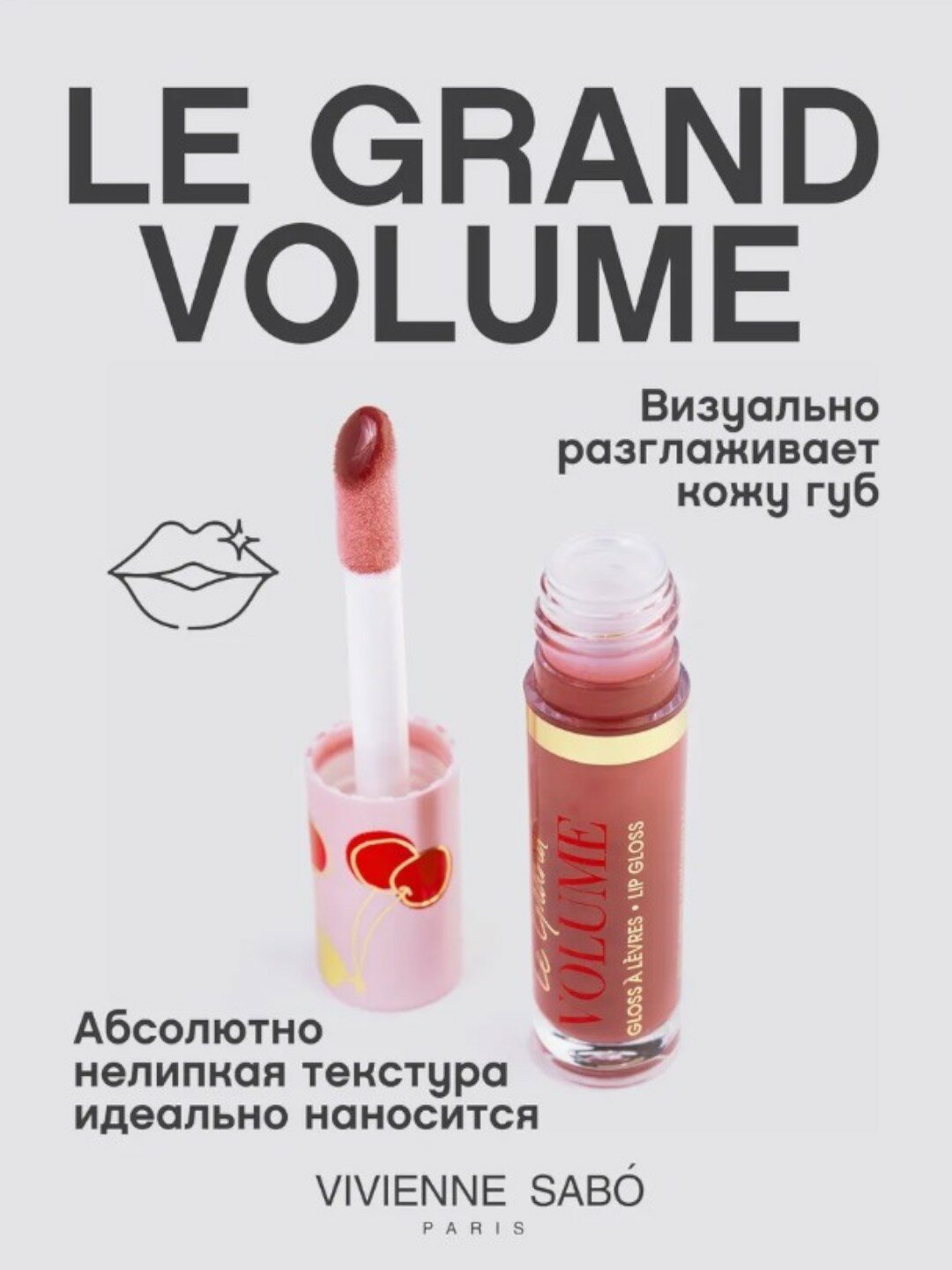 Блеск для губ Vivienne Sabo "Le Grand Volume", тон 11, увлажняющий, сливовый — фото 1