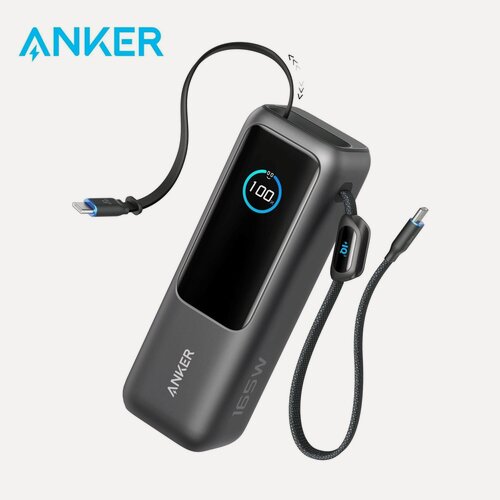 Изображение товара Зарядное устройство Anker Zolo A1695, 25000mAh, 165Вт, 4 порта USB-A, 2 порта USB-C, чёрное
