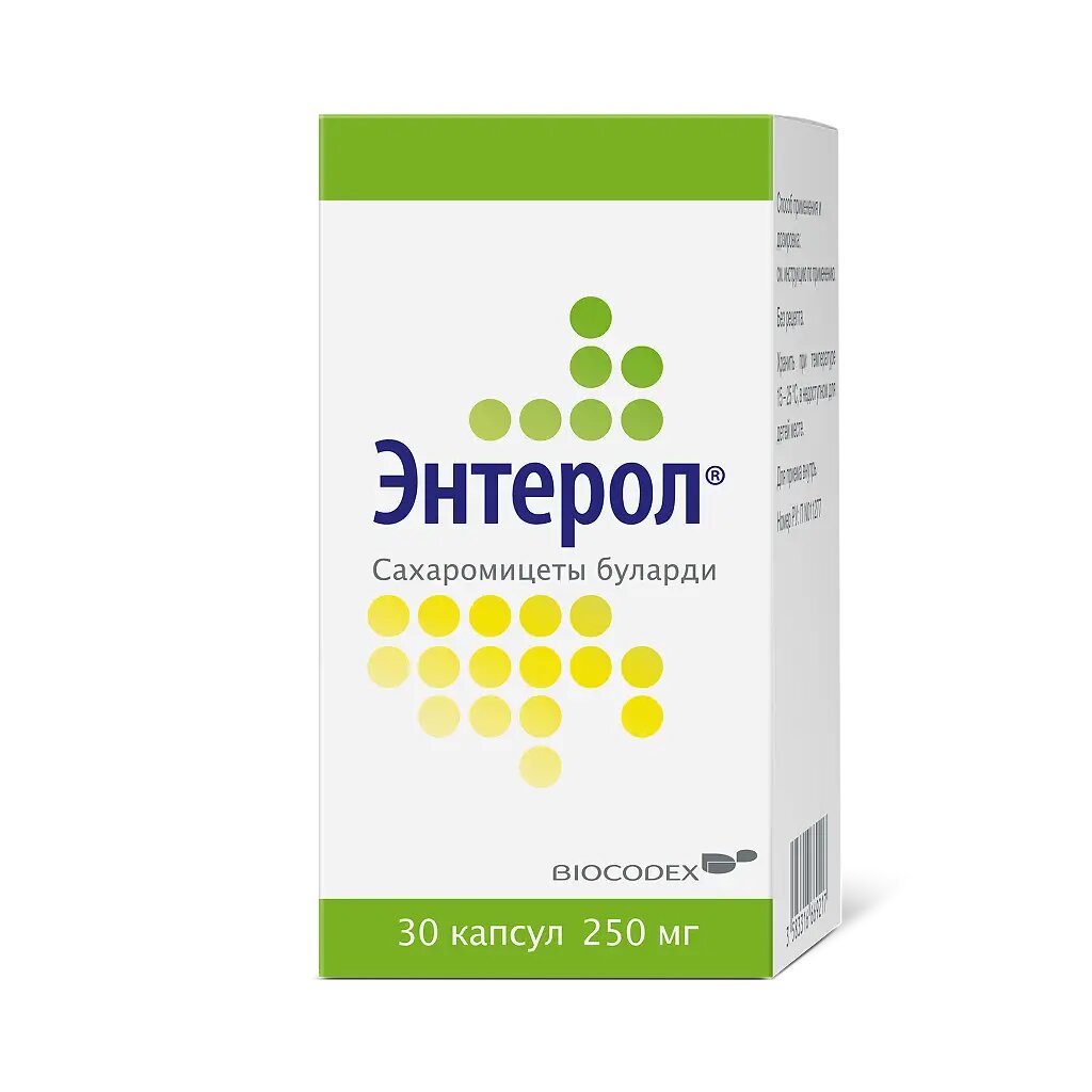 Энтерол капсулы 250 мг фл 30 шт