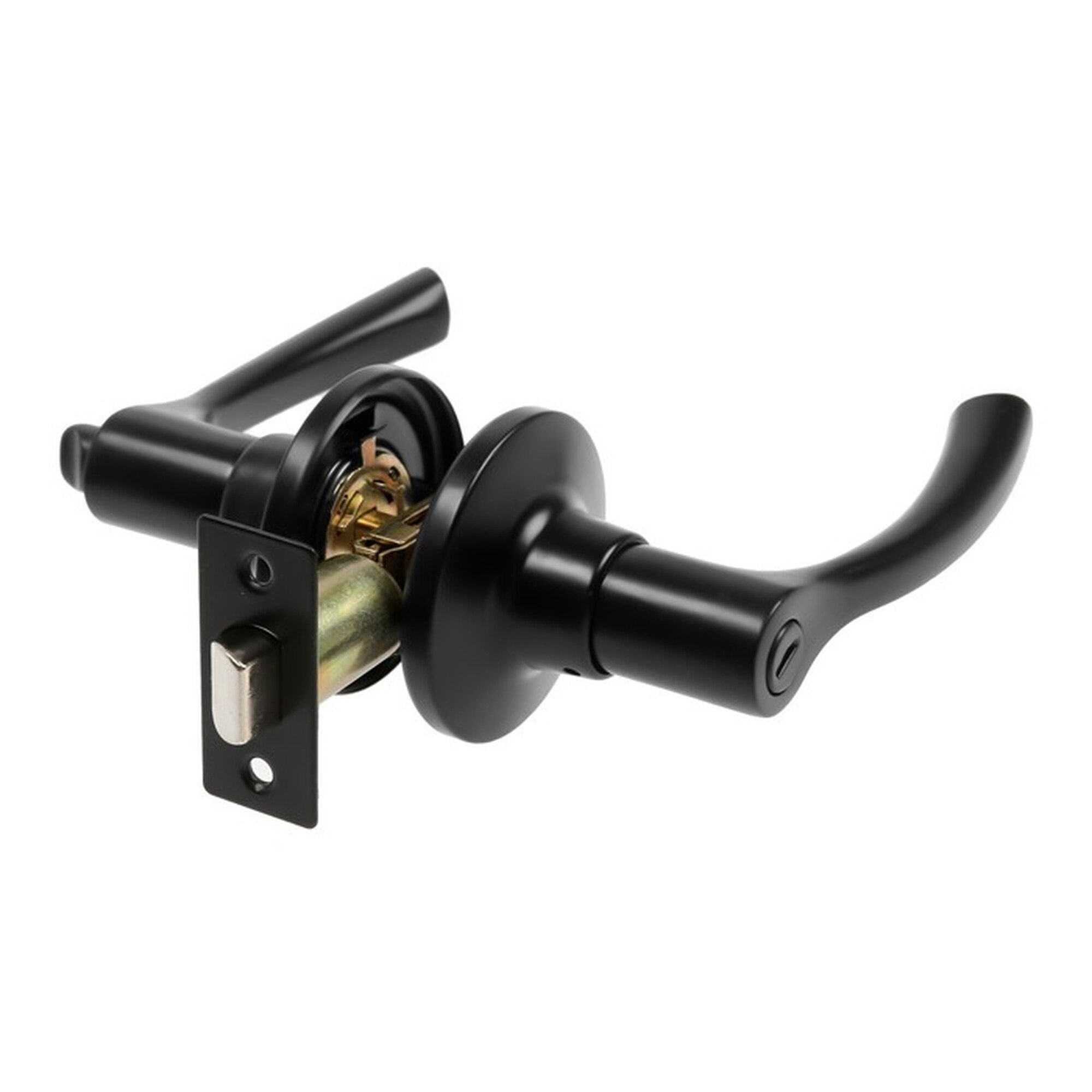 Защелка (мод.3186) межкомнатная фиксатор цвет матовый черный