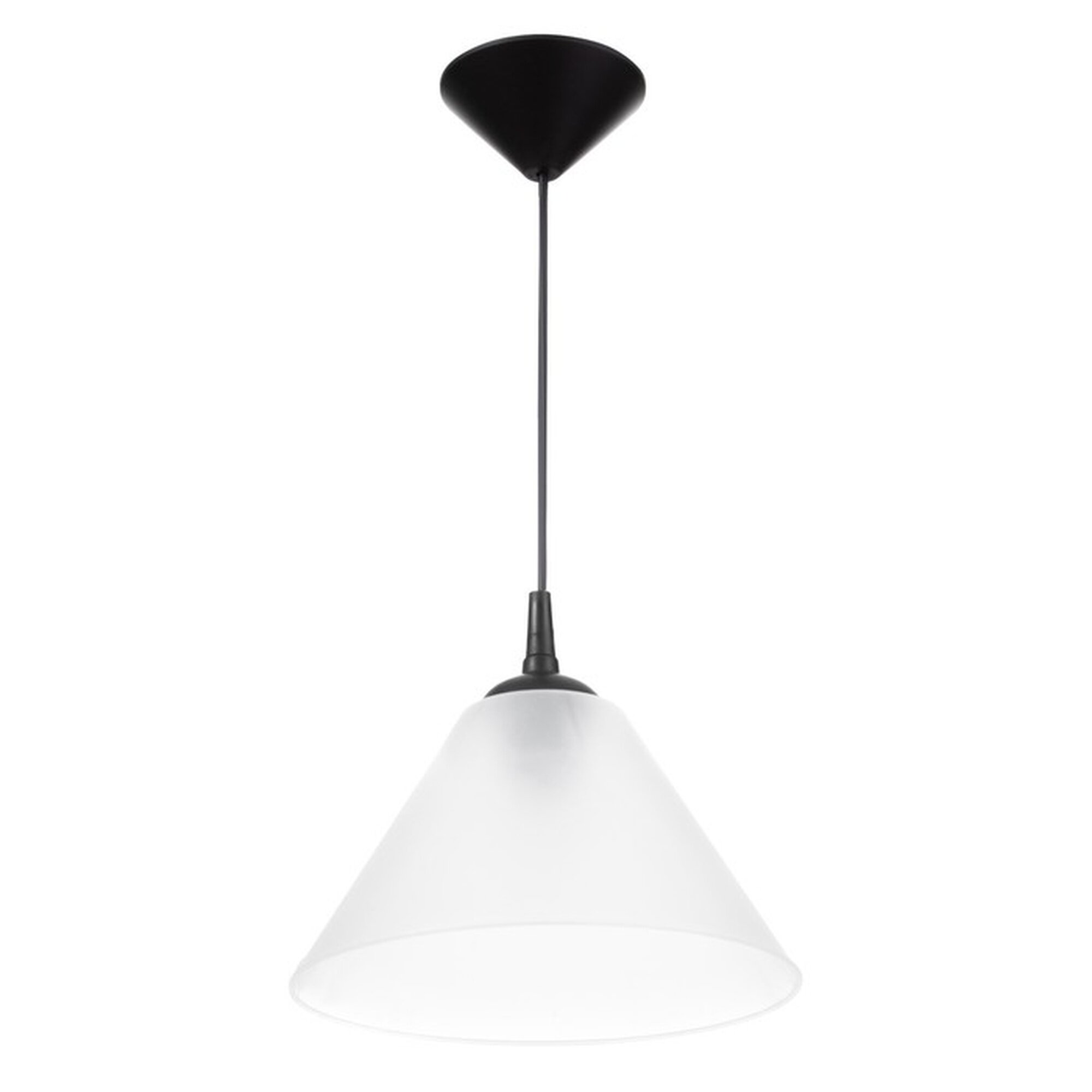 Светильник подвесной  Конус  BayerLux  1х15Вт  Е27  черный прозрачный