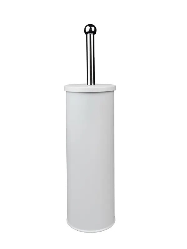 Ерш для унитаза напольный дарси металл белый