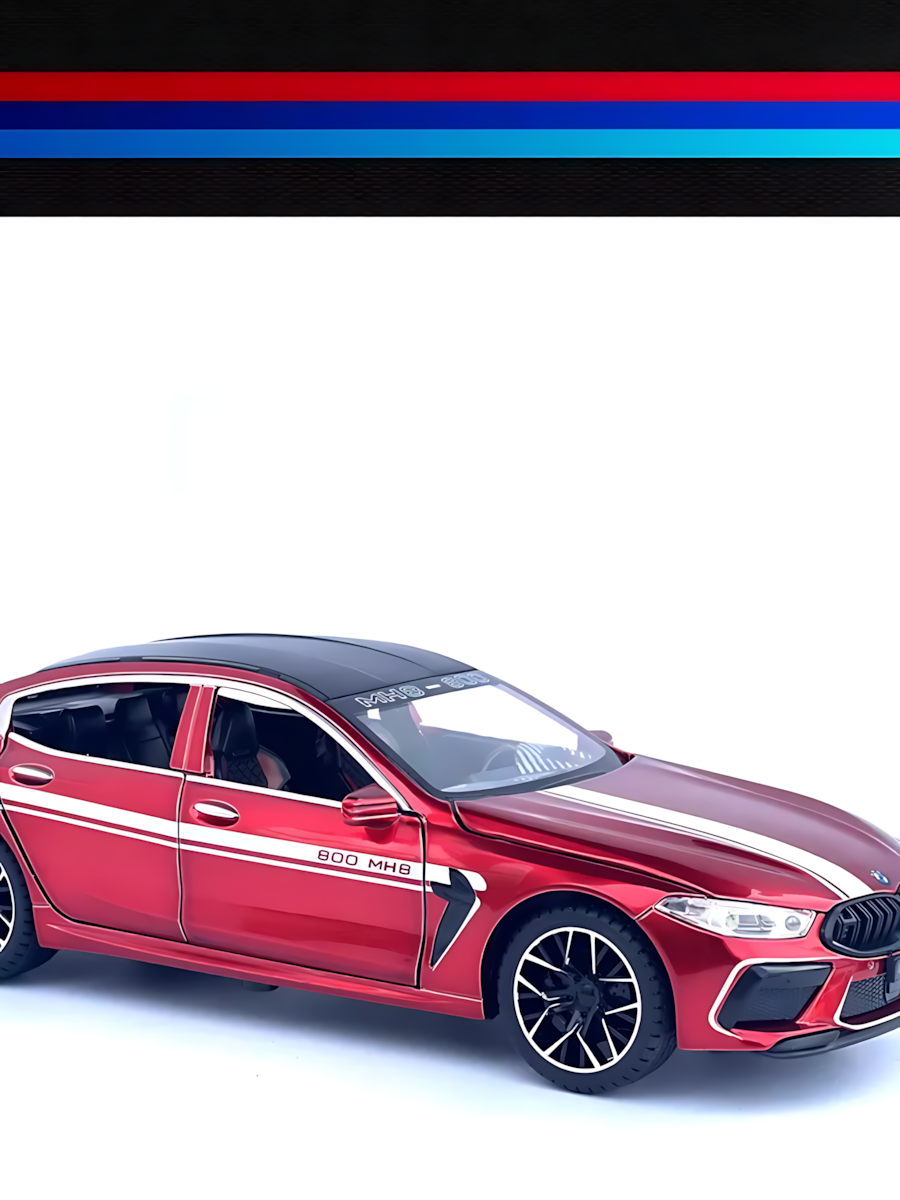 Машинка коллекционная BMW M8 Competition 1:24, звук, металл, 21x8,5x7 см