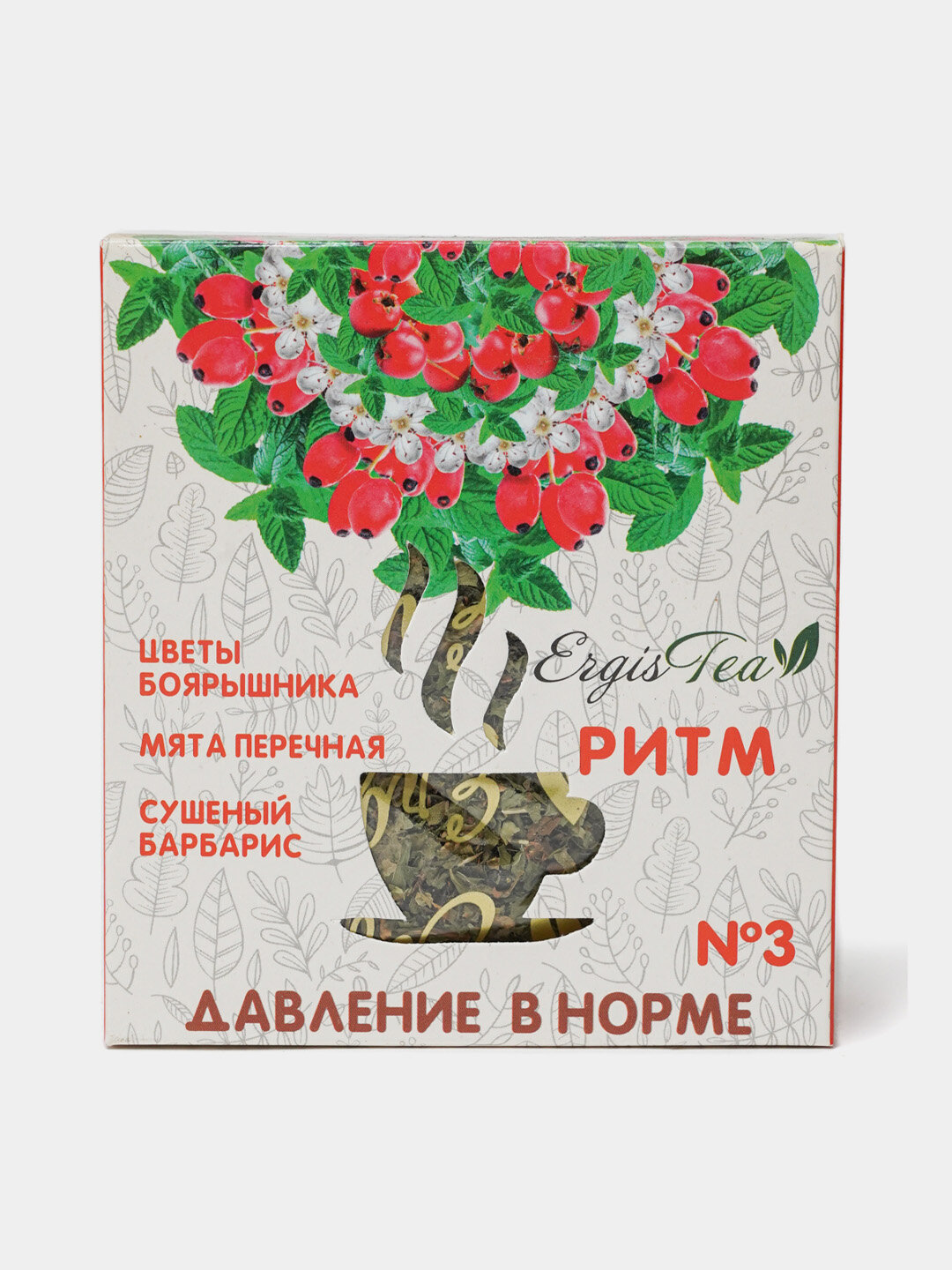 Фито-чай Парафарм "Ритм", для нормализации давления, фильтр-пакетики, 100г