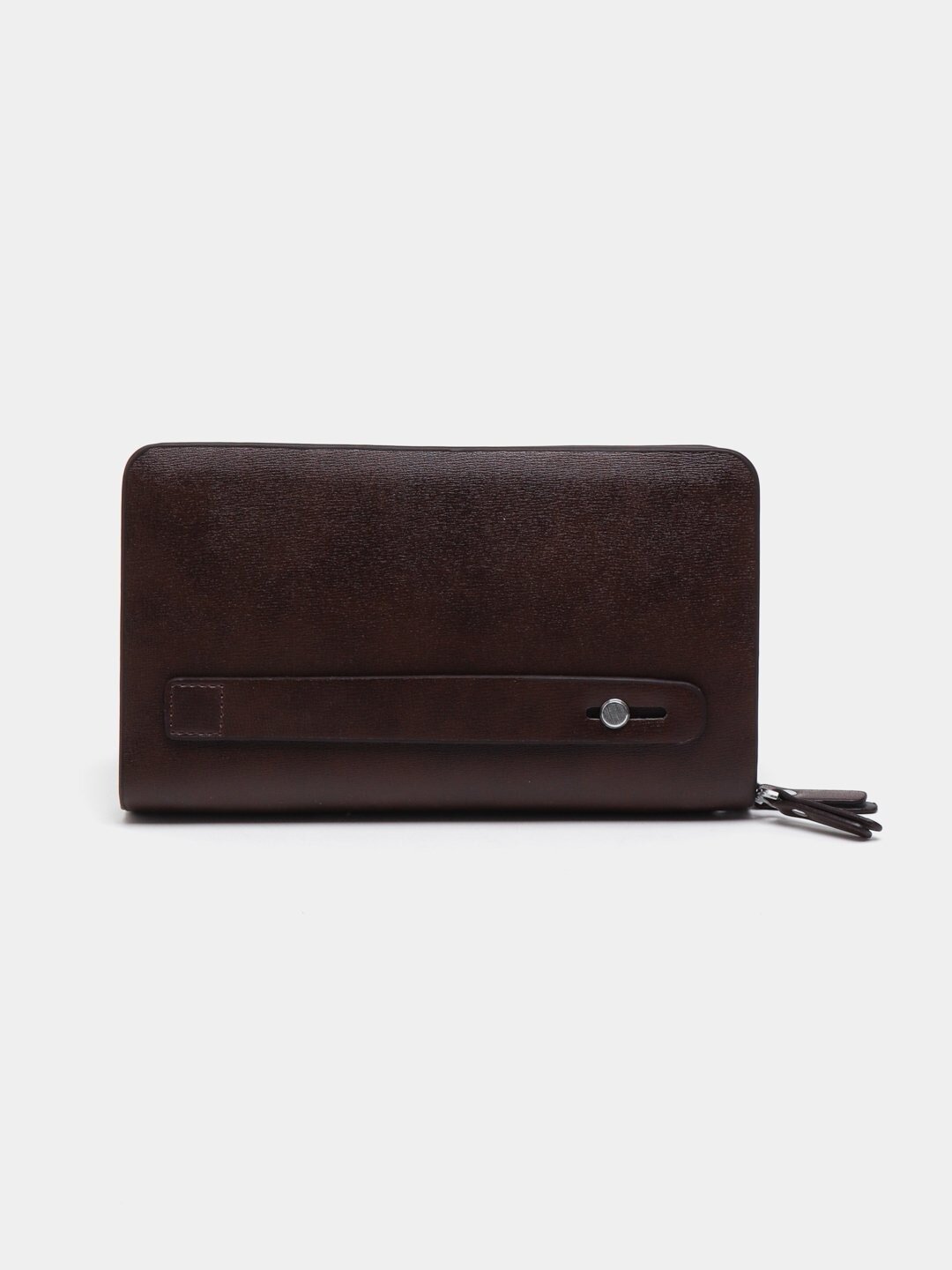 Портмоне, фактура под рептилию, коричневый матовый — фото 1