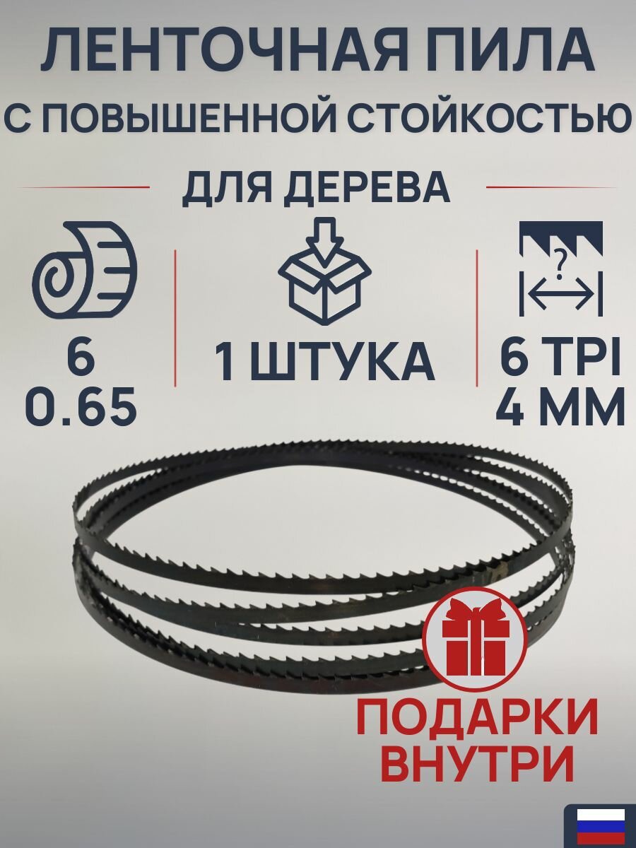 Ленточная пила по дереву 1575 мм 6x0.65 6 TPI / 4мм для столярных работ