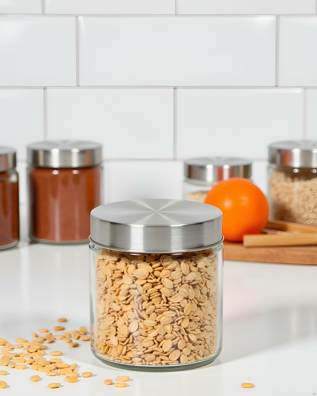Банка для круп для хранения сыпучих продуктов 0.7 л Классика