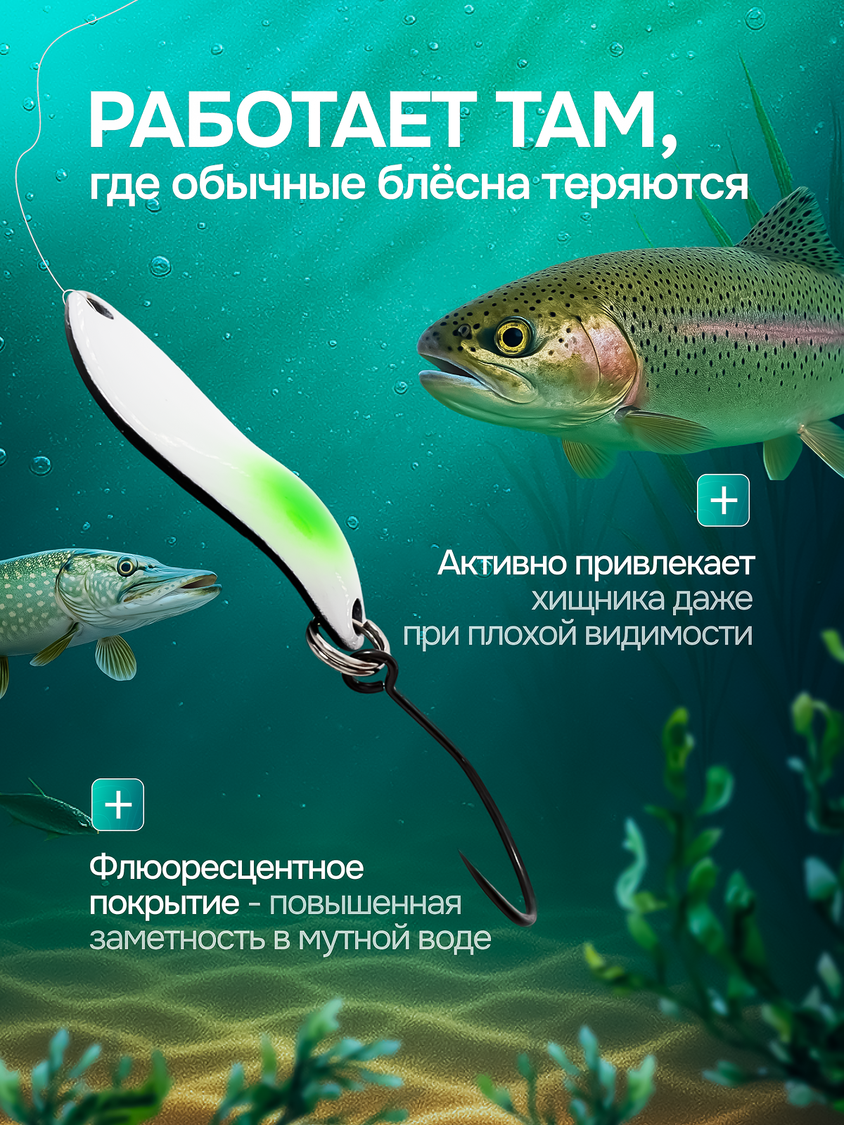 Блесна Зябликов "Пиксель", для форели, латунь, колебалка, 2,5 г — фото 1