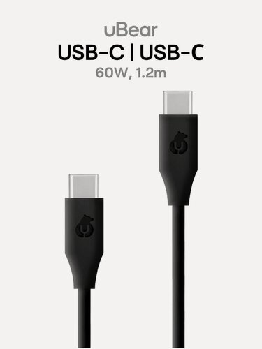 Изображение товара Кабель зарядный uBear Life USB-C/USB-C (Type-C), 60Вт 1,2 метра