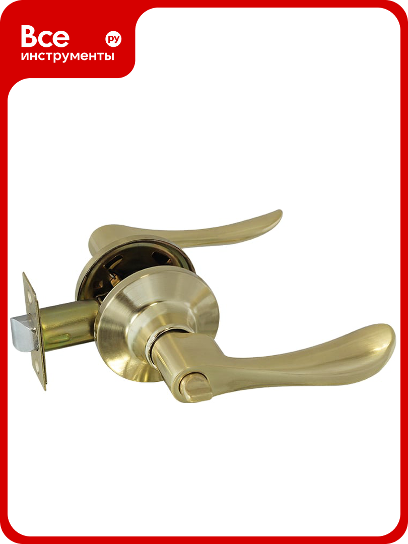 Межкомнатная защелка ISPARUS ISP ЗВ3-03 матовое золото фикс. 16948