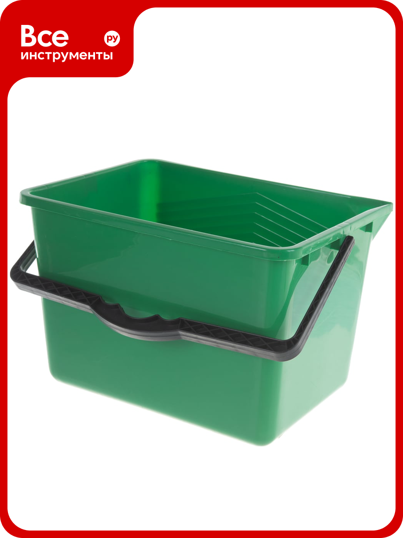 Малярное пластмассовое прямоугольное ведро 14л СИБРТЕХ 81405