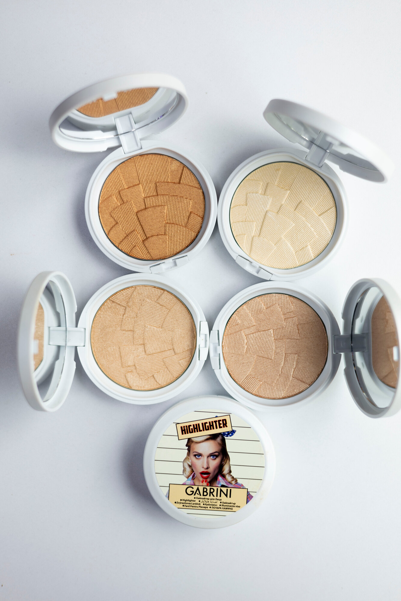 Хайлайтер Gabrini 01 Highlighter, для всех типов кожи, пудровый!